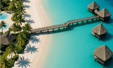 Diani coastline aerial view
